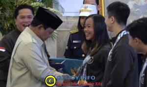 Prabowo Kagum, Hitung Medali Martina Ayu di Tengah Riuh Tepuk Tangan