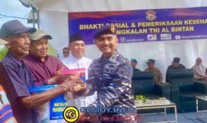 Lanal Bintan Gelar Bakti Sosial dan Cek Kesehatan Gratis di Desa Busung, Seri Kuala Lobam