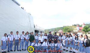 Lanal Nias Sambut Kedatangan Kapal Kepresidenan KRI Bung Karno-369, Gelar Open Ship Untuk Masyarakat Nias