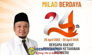 Erpa Aris Purnama Sampaikan Ucapan Milad ke-24 PKS Terus bersama Rakyat dalam Menguatkan Ketahanan Indonesia