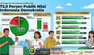 Survei LSI: Demokrasi RI Dapat Dukungan 73,9 Persen Warga