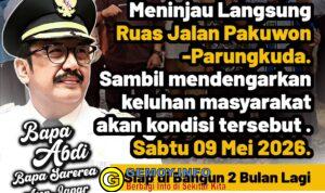 Sukabumi Mubarokah Bupati Asep Japar Pastikan Perbaikan Jalan Pakuwon Dimulai Dua Bulan Lagi
