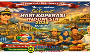 Dinas Perikanan Sukabumi Ucapkan Selamat Hari Koperasi Indonesia 2026