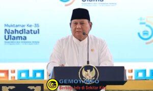 Prabowo di Muktamar NU Kita Hidup di Gugusan Pulau yang Sangat Makmur